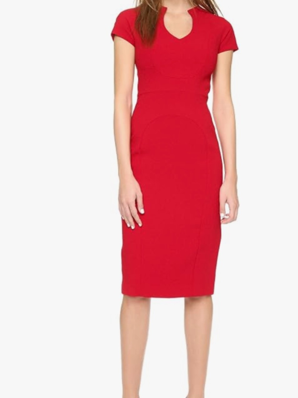 Black Halo Gypsy Rose Sheath Dress Vibrant Red Sz 6 NWT